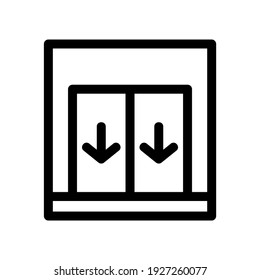 down lift icon or logo isolated sign symbol vector illustration - high quality black style vector icons

