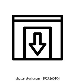 down lift icon or logo isolated sign symbol vector illustration - high quality black style vector icons
