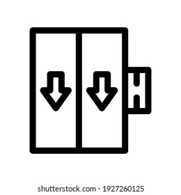down lift icon or logo isolated sign symbol vector illustration - high quality black style vector icons
