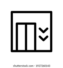 down lift icon or logo isolated sign symbol vector illustration - high quality black style vector icons
