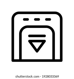 Abhubsymbol oder Logo einzeln auf Zeichen, Vektorgrafik - hochwertige Vektorsymbole mit schwarzem Hintergrund
