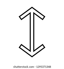 Up down Line Black Icon