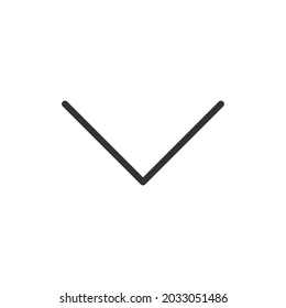 Down line icon in trendy style. Stroke vector pictogram isolated on a white background. Down premium outline icons.