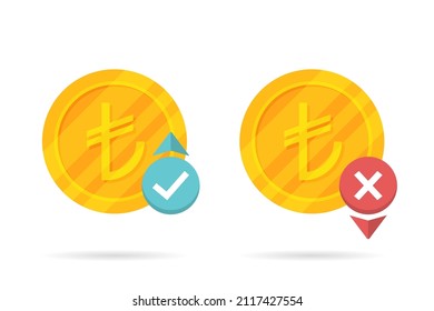 Icono de dinero de lira hacia arriba y hacia abajo con sombra