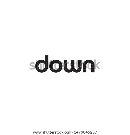 down logo with arrow negative space 