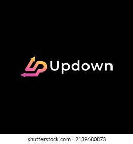 Up Down Logo Design Template