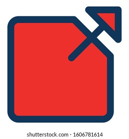 
Down, minimise Isolated Vector Icon which can be easily modified or edited

