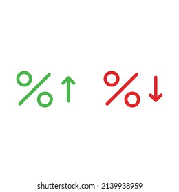 Das Symbol nach oben und unten
