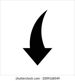 down pointer icon design vector