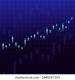Up and down points, Chart trend. World trade chart stock market investment. Vector illustration