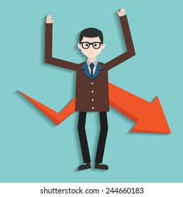 Down profit,Human resource,Businessman design,clean vector