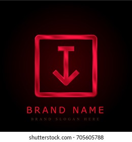 Down red chromium metallic logo