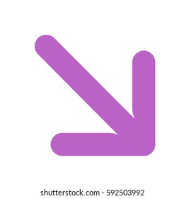 Down Right Arrow Direction Pointer