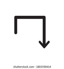 Pfeilsymbol nach unten 