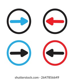 up down and right left arrow navigation direction vector design eps 10 