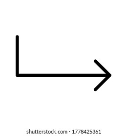 Down Right symbols arrow icon outline style vector