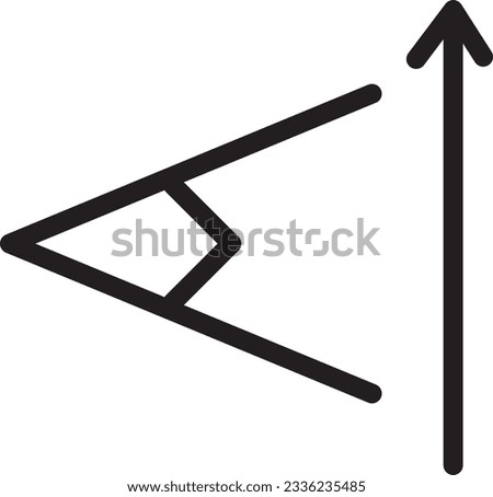 Down Rotation Text Outline Icon