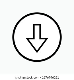 Down Scroll Icon. Download  Symbol. Applied for Design, Presentation, Website or Apps Elements - Vector. 