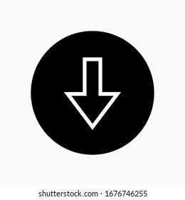 Down Scroll Icon - Vector. Universal Interface.