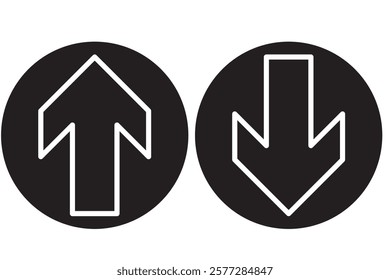 
Up and down sign arrow icon set. Vectors. 1176