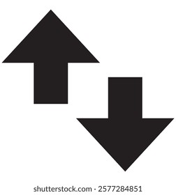 
Up and down sign arrow icon set. Vectors. 1176