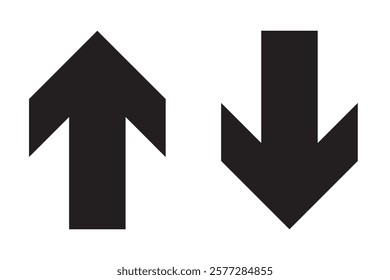 
Up and down sign arrow icon set. Vectors. 1176