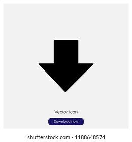 Down sign icon in trendy flat style isolated on grey background, modern symbol vector illustration for web
