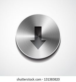 down sign on button isolated