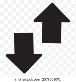 Up and Down sign with Red, Green, Blue, Black and white arrows vector illustration. Standard Colorful Design icons.