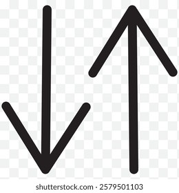 Up and Down sign with Red, Green, Blue, Black and white arrows vector illustration. Standard Colorful Design icons.
