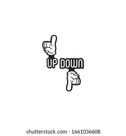 Up and Down sign vector. Can be used for icons or buttons.