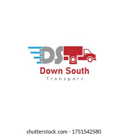 down south transport logo vector 