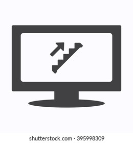 Down staircase Icon Vector.