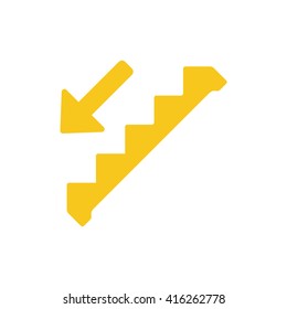 Down staircase Icon Vector