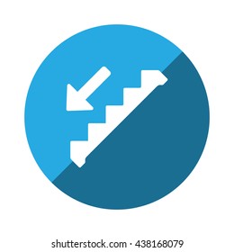 Down staircase Icon Vector