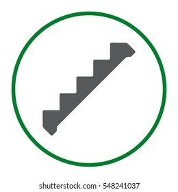Down Staircase Icon Vector flat design style