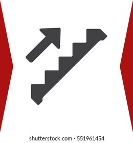 Down stairCase Icon Vector flat design style