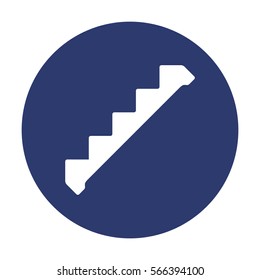 Down Staircase Icon Vector flat design style