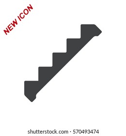 Down Staircase Icon Vector flat design style