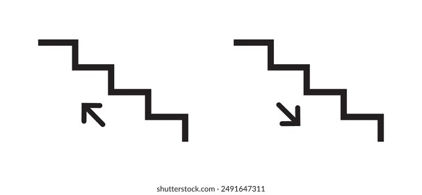 up down stairs icon information sign