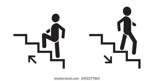 up down stairs icon information sign