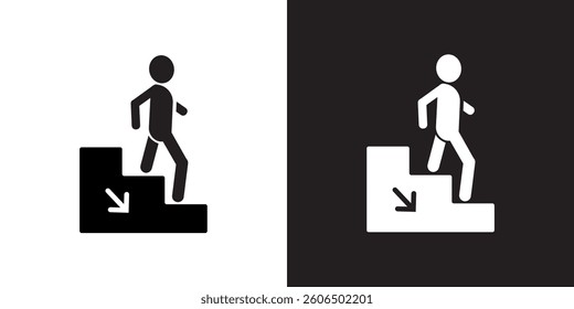 up down stairs icon information sign	