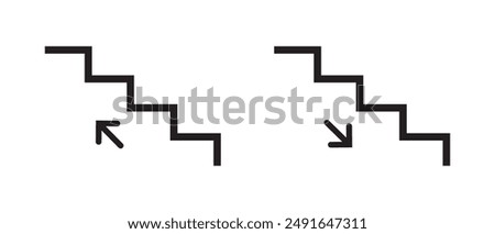 up down stairs icon information sign