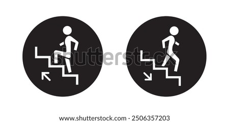 up down stairs icon information sign