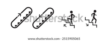 up down stairs icon information sign