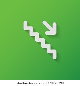 down the stairs icon. Vector illustration EPS 10.