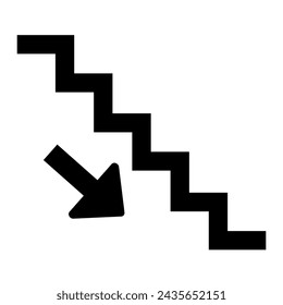 Down steps icon
Vector icon of steps with direction down