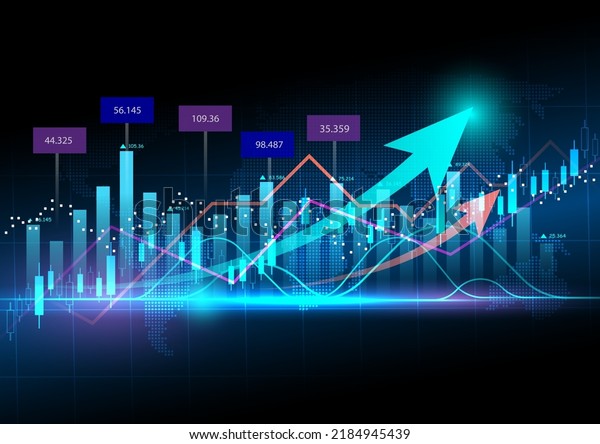 Down Stock Market Finance Graph Background Stock Vector (Royalty Free ...