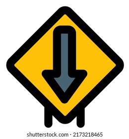 Down straight way for backward location signal
