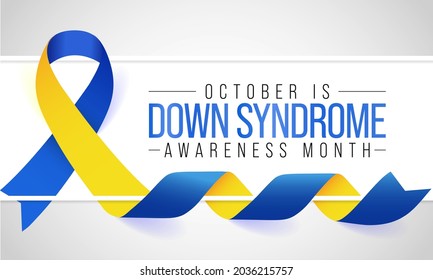 Down Syndrome awareness month is observed every year in October, it is a condition in which a person has an extra chromosome, they are small packages of genes in the body. vector illustration
